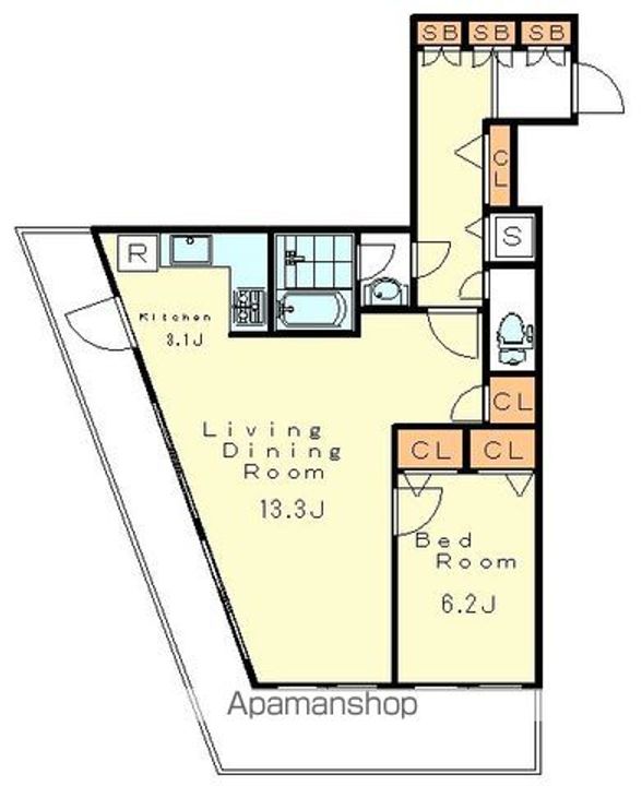 コンシェリア西新宿タワーズウエストの間取り