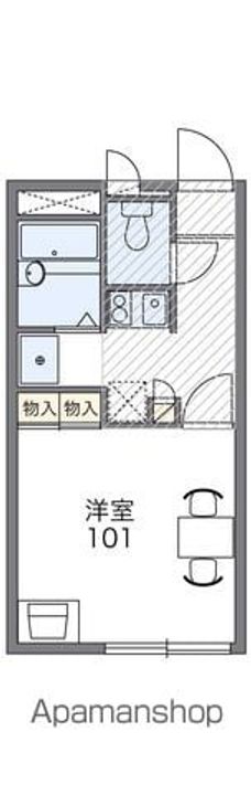 レオパレスフラワーハイツの間取り