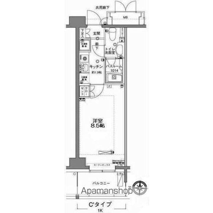 東京都江東区東陽6丁目の賃貸マンションの間取り