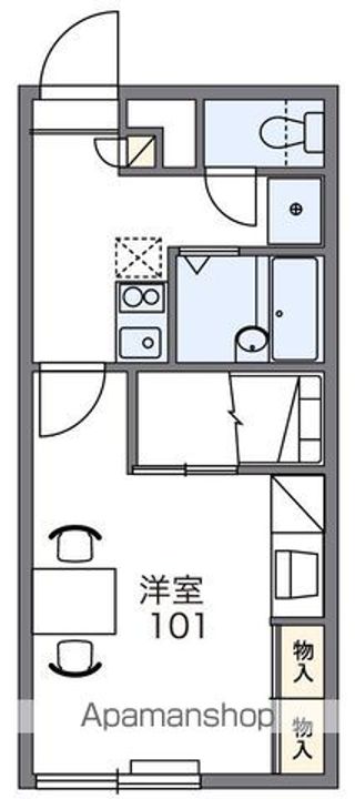 レオパレス北斗 Ⅱ106の間取り