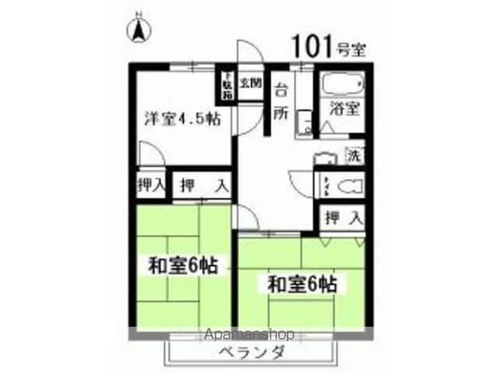 ソウシャルハイツ202の間取り