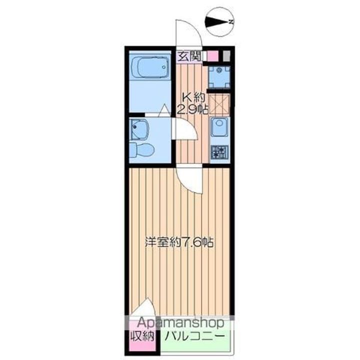 東京都葛飾区新宿2丁目の賃貸アパートの間取り