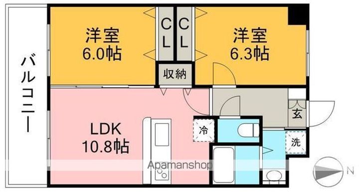 鏡川クレセントパークの間取り