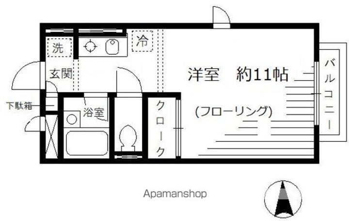 東京都練馬区桜台2丁目の賃貸アパートの間取り