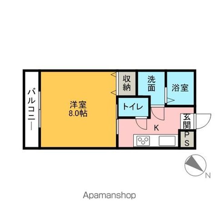 ウエストコート中津302の間取り