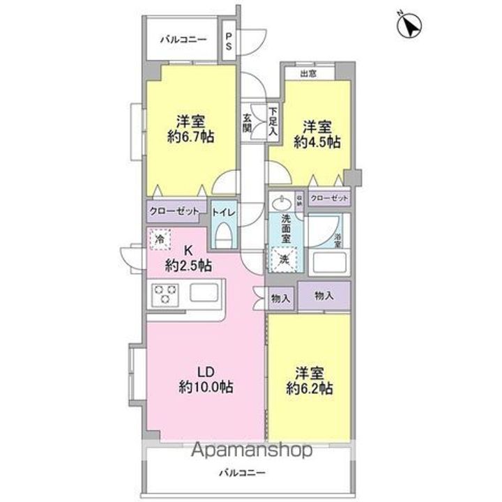 根岸旭台フーガの間取り