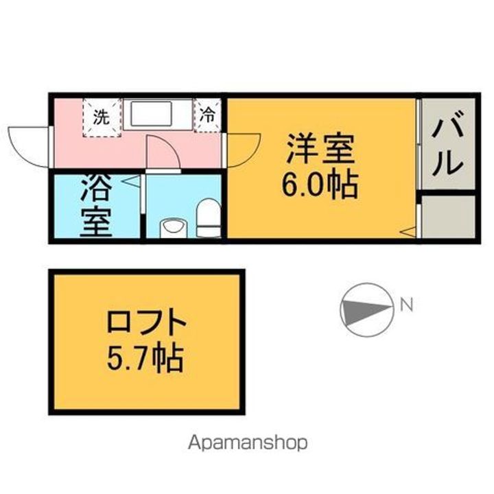 愛知県名古屋市守山区金屋2丁目の賃貸アパートの間取り