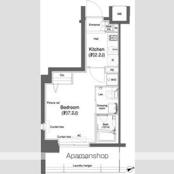 神奈川県横浜市鶴見区豊岡町の賃貸マンションの間取り