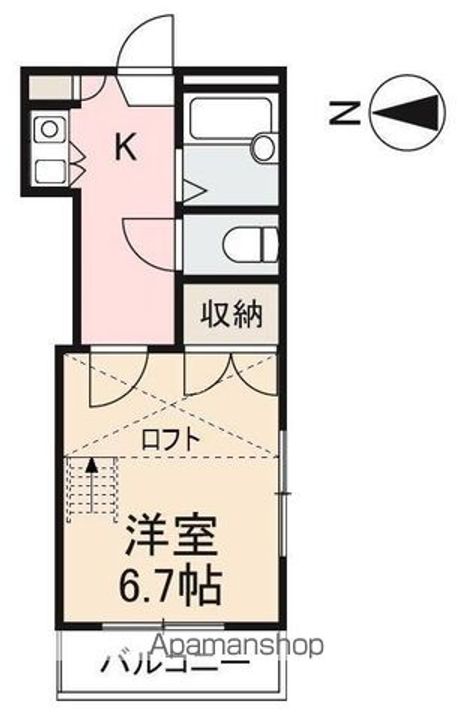 フレシール東山崎205の間取り