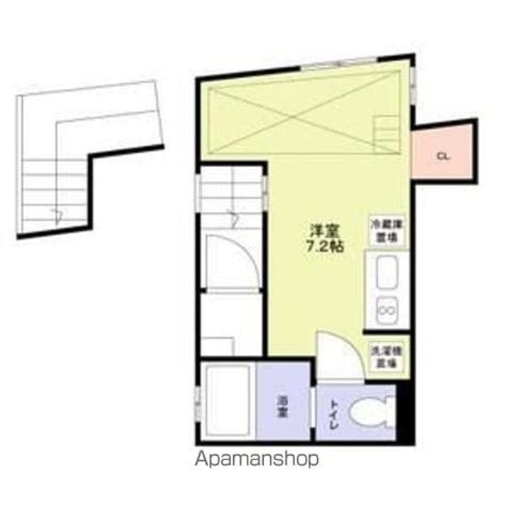 東京都新宿区北町の賃貸マンションの間取り