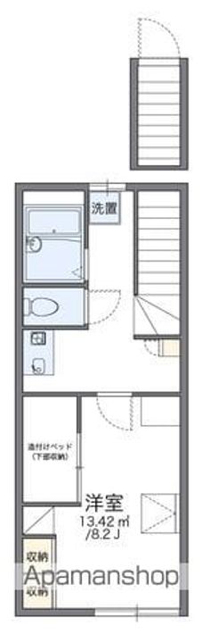 千葉県柏市逆井2丁目の賃貸アパートの間取り