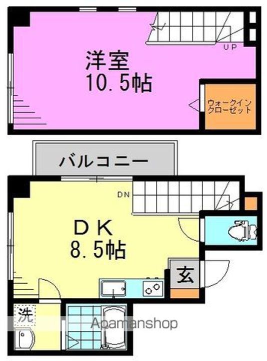 東京都杉並区松ノ木1丁目の賃貸マンションの間取り
