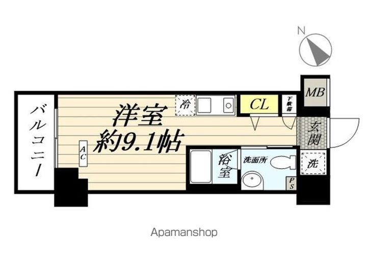 神奈川県横浜市神奈川区神奈川2丁目の賃貸マンションの間取り