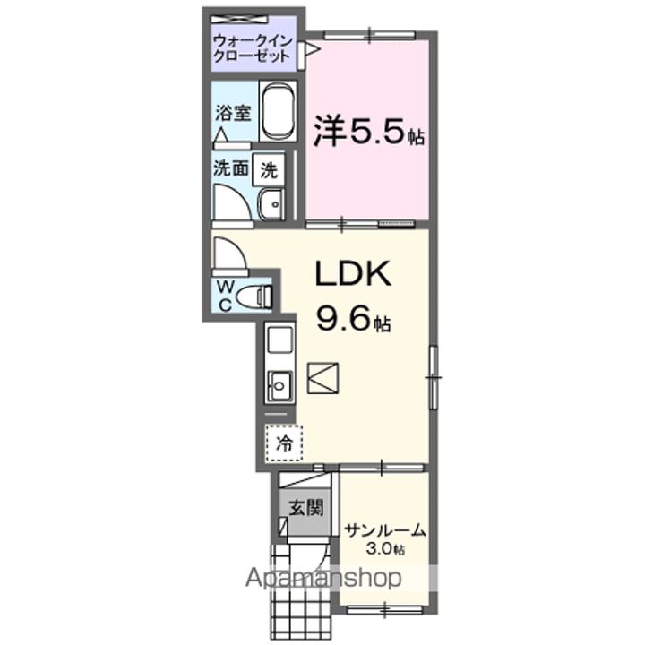 ラ・パーチェ Aの間取り