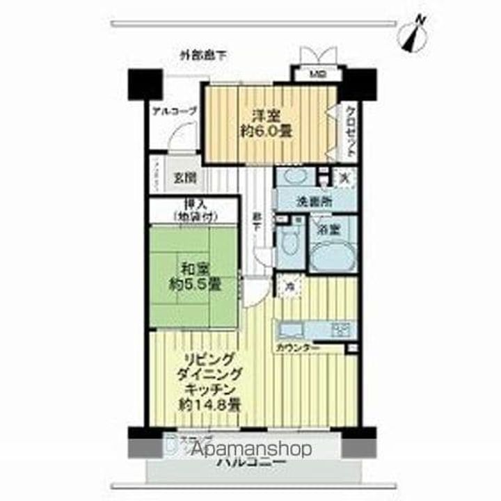 サーパスシティ天満町三番館206の間取り