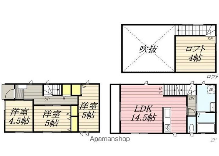 静岡県浜松市中央区鹿谷町(一戸建)の賃貸物件戸建ての間取り