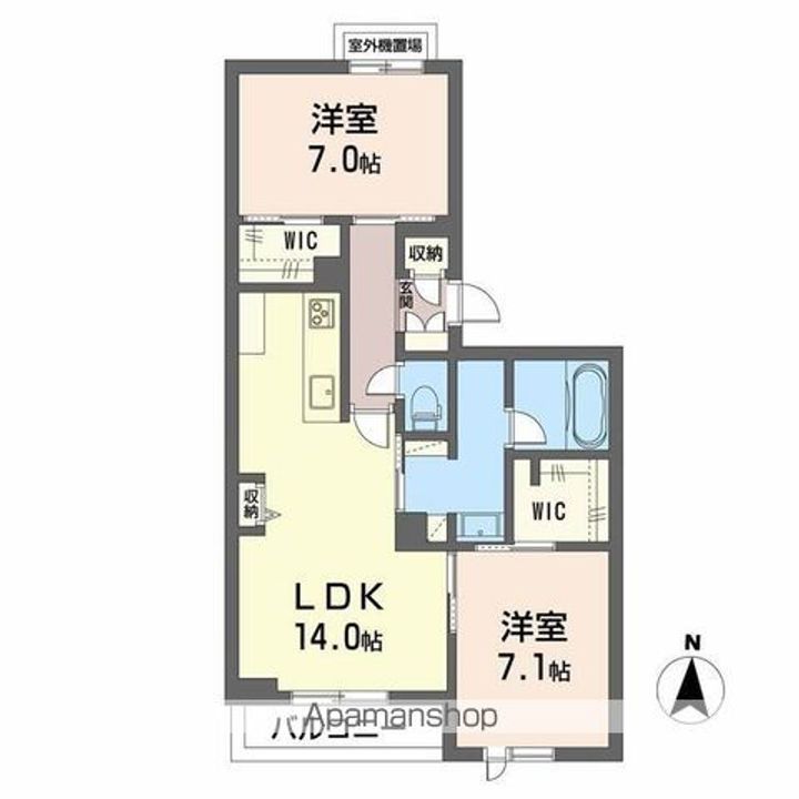 シャーメゾン厚生の間取り