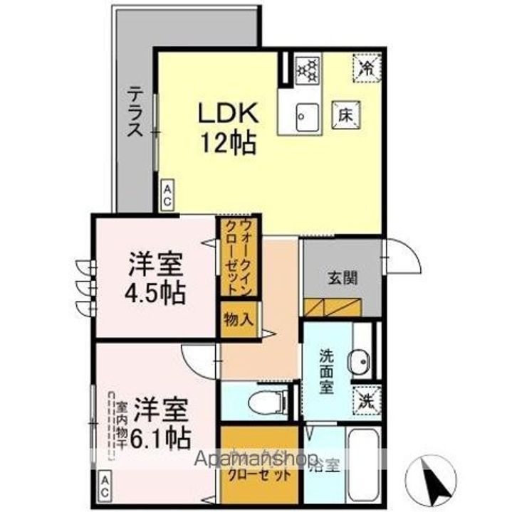 D’S LIEN (ディーズリアン) Dの間取り
