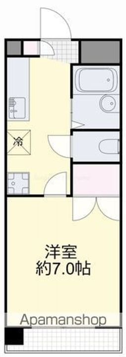 岡山県岡山市北区矢坂東町の賃貸マンションの間取り