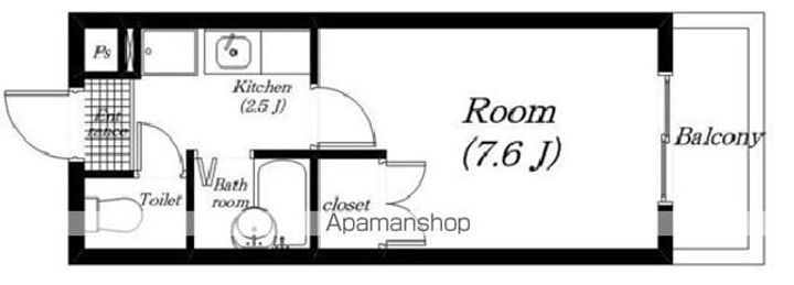 滋賀県草津市野路東5丁目の賃貸マンションの間取り