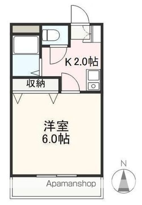 香川県高松市由良町の賃貸アパートの間取り