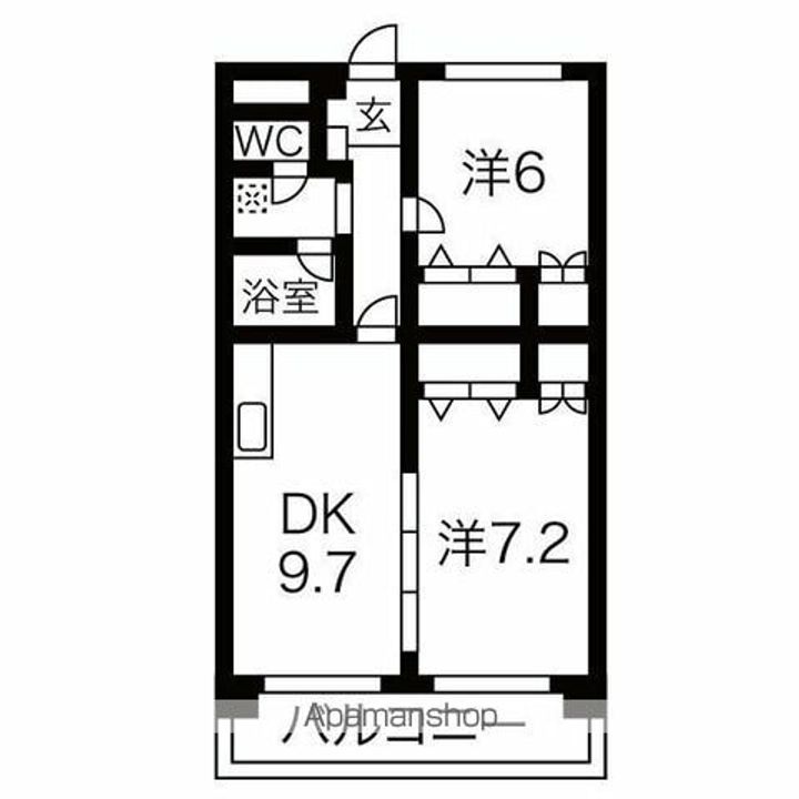 第5ジーオンビル202の間取り