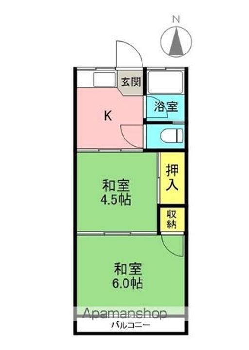 篠澤グリーンコーポ102の間取り