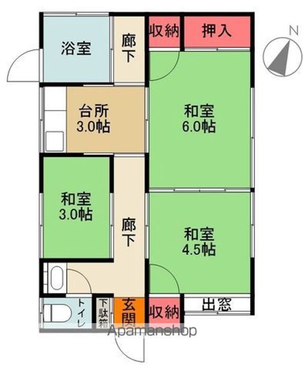 福島県いわき市植田町南町2丁目(一戸建)の賃貸物件戸建ての間取り