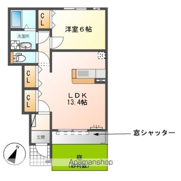岐阜県羽島郡岐南町野中5丁目の賃貸アパートの間取り
