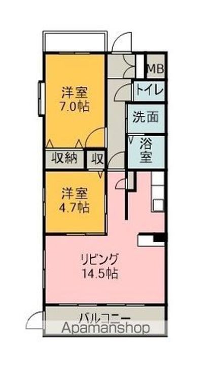 レインボーハウス303の間取り