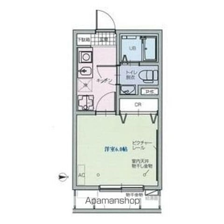 東京都練馬区氷川台2丁目の賃貸アパートの間取り