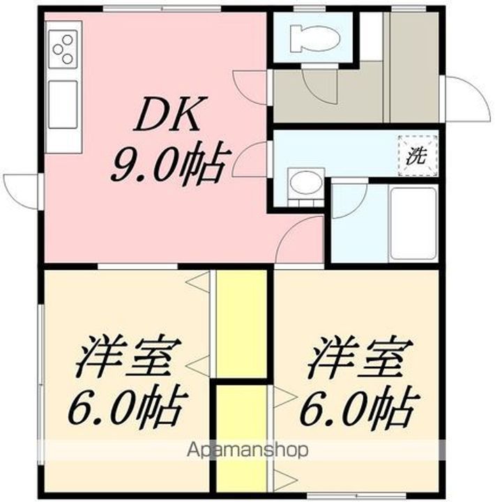 パオス久根別(PAOS KUNEBETSU)103の間取り