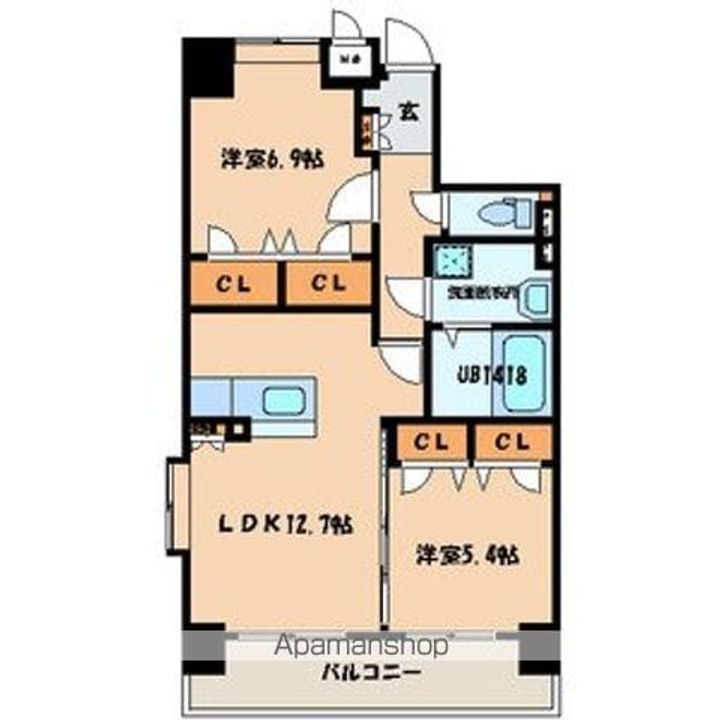 ルシール筑紫通り403号室の間取り