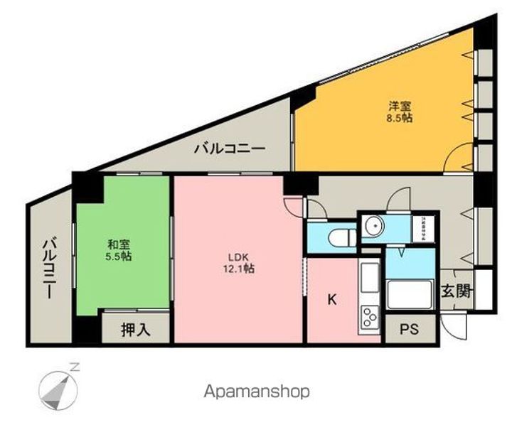 グリーンパーク小松島の間取り