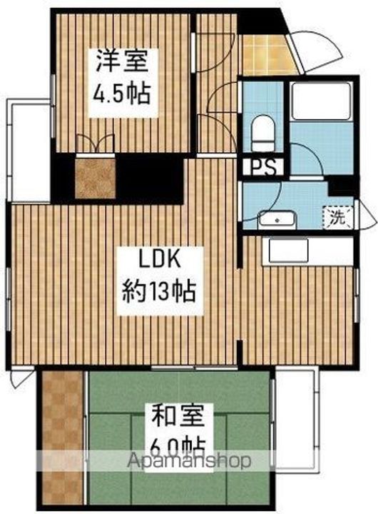 レジデンス辰巳206の間取り