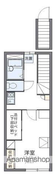 レオパレス飯野坂 Y K208の間取り