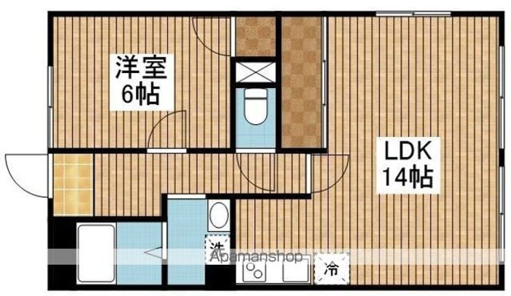 オーベルジュ紫竹山Ⅰ101の間取り