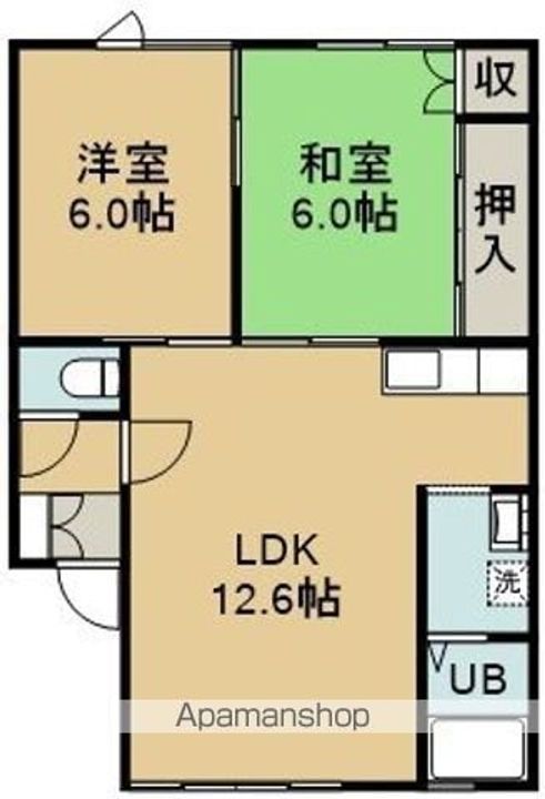 マンション大國Ⅱ102の間取り