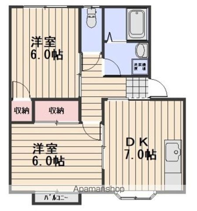 コーポジュン210号室の間取り
