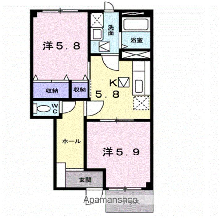 ヴィラエゾAの間取り