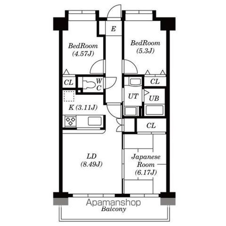 ラフィネ立川の間取り