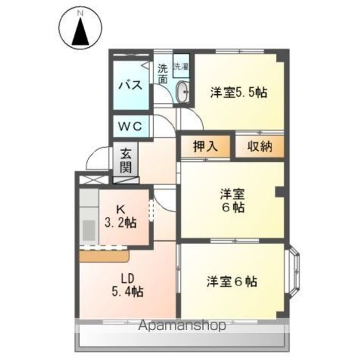 愛知県名古屋市西区比良1丁目の賃貸マンションの間取り