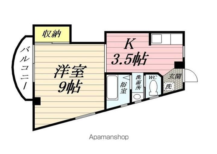 神奈川県横浜市戸塚区秋葉町の賃貸マンションの間取り