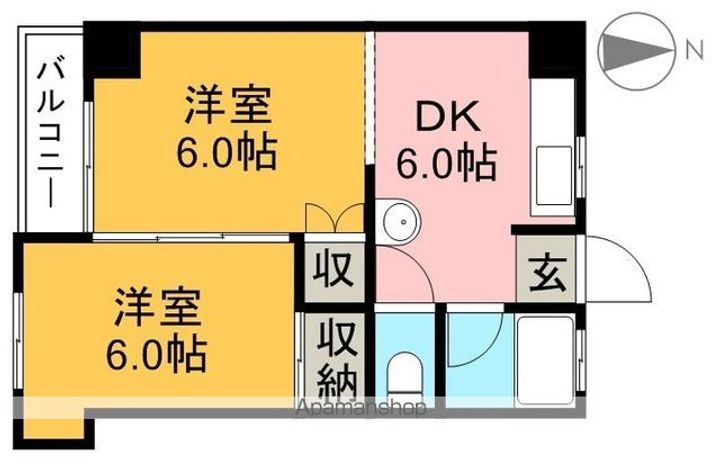 マンション岡の間取り