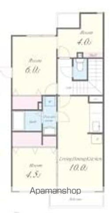 リベルテⅠ・Ⅱ棟Ⅱ202の間取り