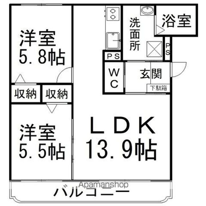 サンクレール常盤105の間取り