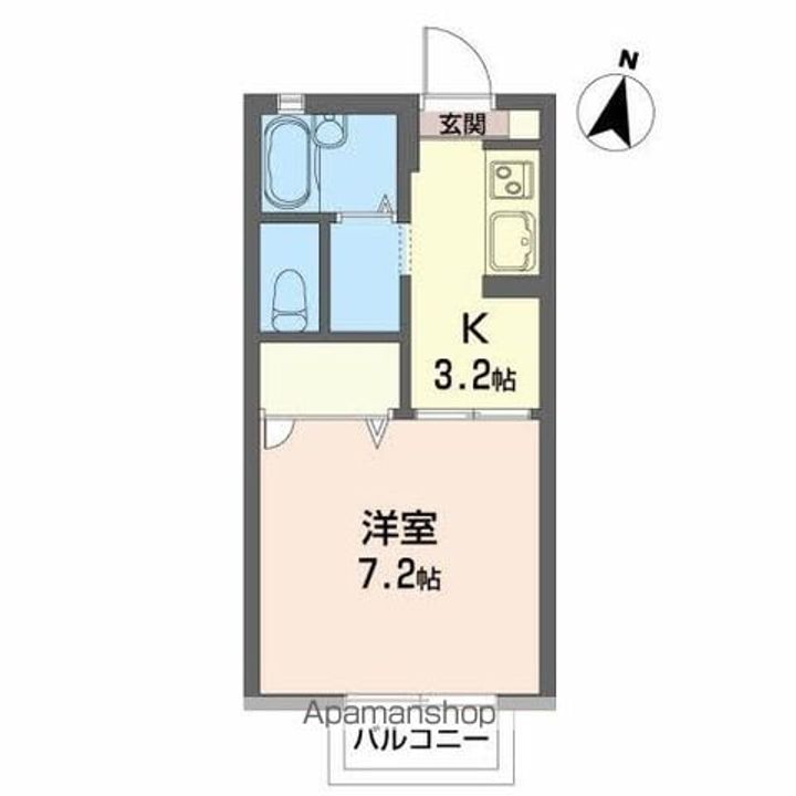 福島県郡山市亀田1丁目の賃貸アパートの間取り