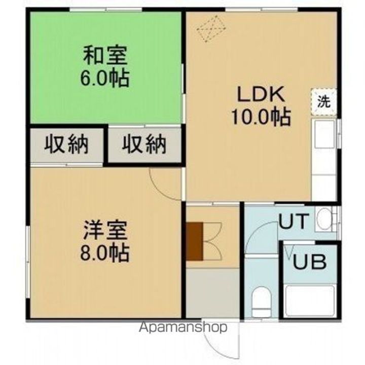 BROOKLYN APT’S(ブルックリンアパートメント)1-Aの間取り