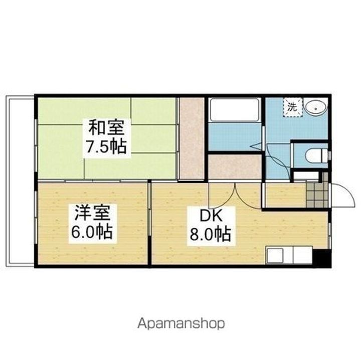 聖和ハイツ 西棟の間取り
