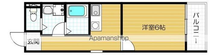 MACHI TERRACE高殿202号室の間取り